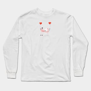 couple of funny flamingos Long Sleeve T-Shirt